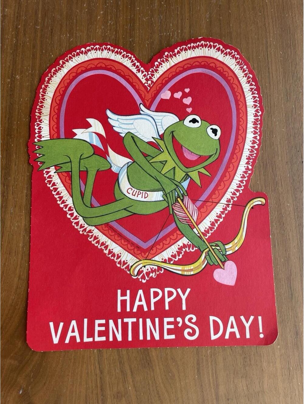 Valentine's Day Muppets Kermit The Frog As Cupid Wall Decor Vintage 1981